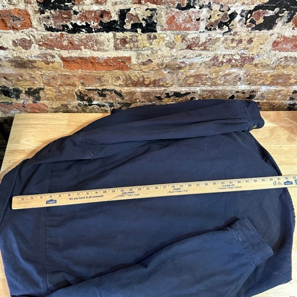 Carhartt S96 MDT Mens Midnight Blue Canvas Shirt Jacket Large Flannel Lined Snap - Picture 10 of 11